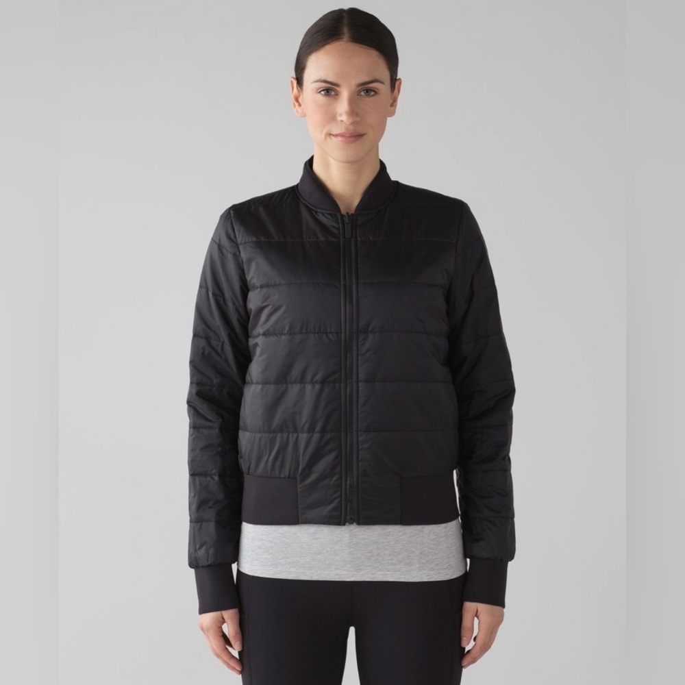 Lululemon Non Stop Bomber Reversible Jacket First Release in Black Size 4 Coat - Picture 2 of 12